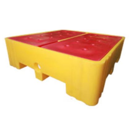 PALLET RETENCIÓN DE LÍQUIDOS 4 TAMBORES